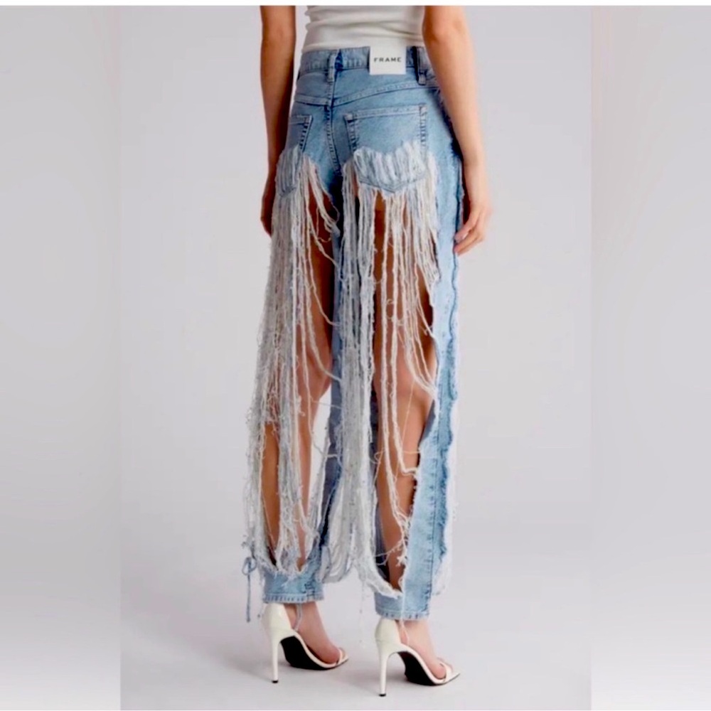Frame Jeans Straight Leg Shredded Utopia (RARE!)